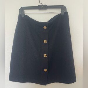 St. John Elegant Black Skirt with Gold Accents